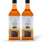 Janki's Shuchi Cold Pressed Organic Mustard Oil - 1 Ltr (Pack 2) Wood Pressed Mustard Oil Glass Bottle  (2 x 1 L)